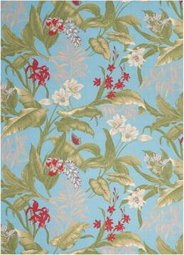 Nourison Sun N' Shade Blue Rectangle 10x13 ft Polyester Carpet 105471