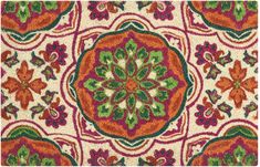 Waverly WAV17 GREETINGS Multicolor Rectangle 2x3 ft coir Carpet 105667