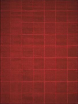 Nourison WESTPORT Red Rectangle 8x10 ft Wool Carpet 105745