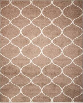 Nourison Windsor Brown Rectangle 5x7 ft Polypropylene Carpet 105772