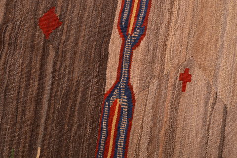 Kilim Red Square Hand Knotted 37 X 43 Area Rug 130-105837 Image 6