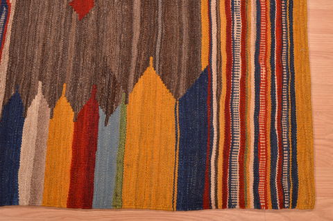Kilim Red Square Hand Knotted 37 X 43 Area Rug 130-105837 Image 7