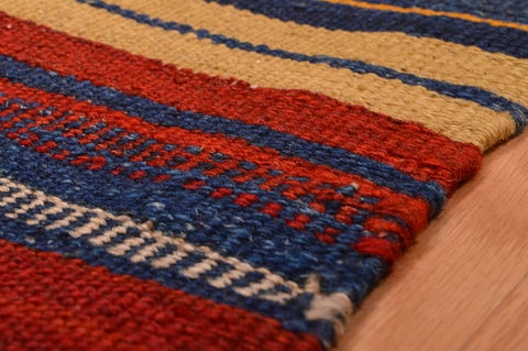 Kilim Red Square Hand Knotted 37 X 43 Area Rug 130-105837 Image 8