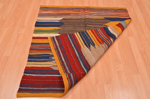 Kilim Red Square Hand Knotted 37 X 43 Area Rug 130-105837 Image 9