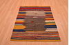 Kilim Red Square Hand Knotted 37 X 43  Area Rug 130-105837 Thumb 12