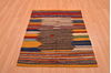 Kilim Red Square Hand Knotted 37 X 43 Area Rug 130-105837 Thumb 12