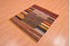 Kilim Red Square Hand Knotted 37 X 43 Area Rug 130-105837 Thumb 1