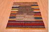 Kilim Red Square Hand Knotted 37 X 43  Area Rug 130-105837 Thumb 3