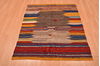 Kilim Red Square Hand Knotted 37 X 43 Area Rug 130-105837 Thumb 3