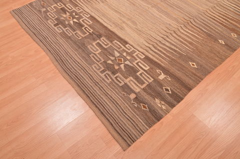 Kilim Beige Hand Knotted 59 X 86 Area Rug 130-105842 Image 10