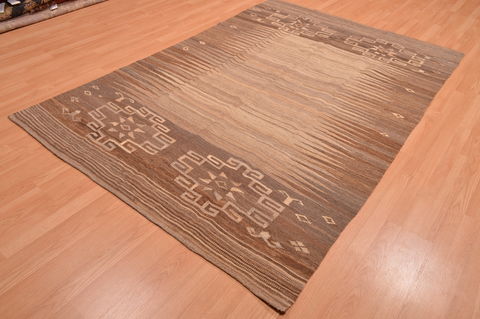 Kilim Beige Hand Knotted 59 X 86 Area Rug 130-105842 Image 2