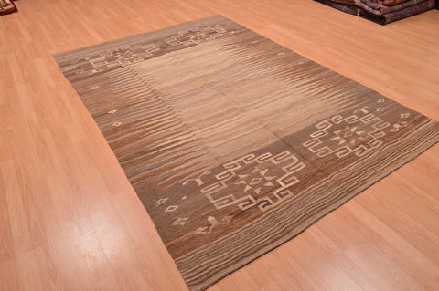 Kilim Beige Hand Knotted 59 X 86 Area Rug 130-105842 Image 3