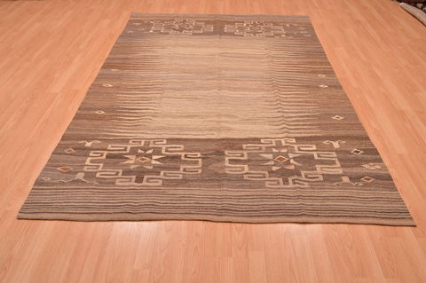 Kilim Beige Hand Knotted 59 X 86 Area Rug 130-105842 Image 4