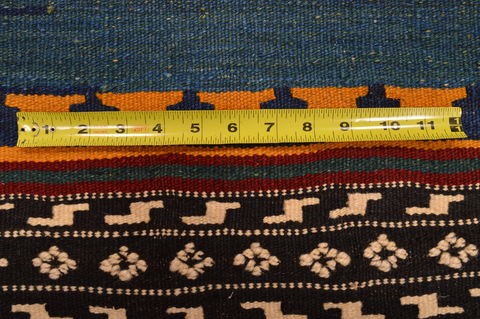 Kilim Blue Flat Woven 311 X 47  Area Rug 130-105875 Image 9