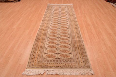 Bokhara Beige Runner Hand Knotted 42 X 95 Area Rug 134-105887 Image 4
