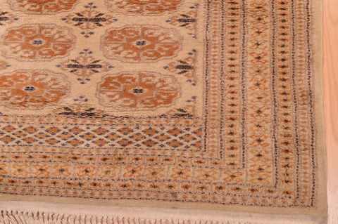 Bokhara Beige Runner Hand Knotted 42 X 95 Area Rug 134-105887 Image 6