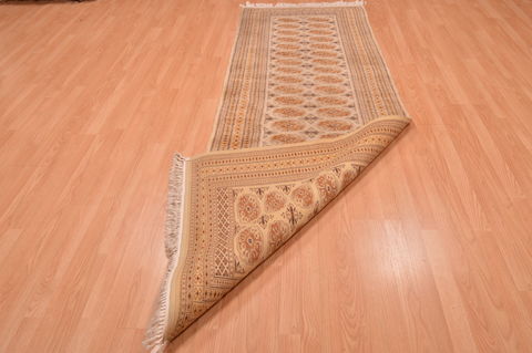 Bokhara Beige Runner Hand Knotted 42 X 95 Area Rug 134-105887 Image 7