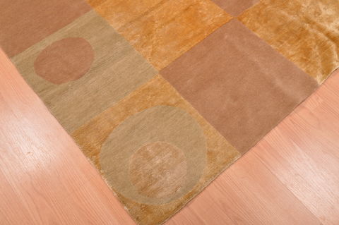 Modern Beige Hand Knotted 60 X 91 Area Rug 134-105888 Image 7