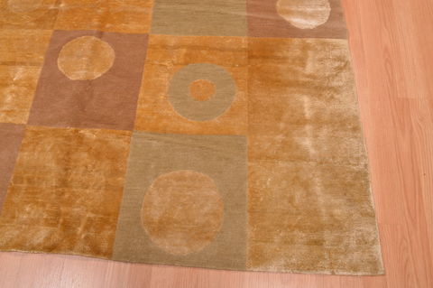 Modern Beige Hand Knotted 60 X 91 Area Rug 134-105888 Image 8