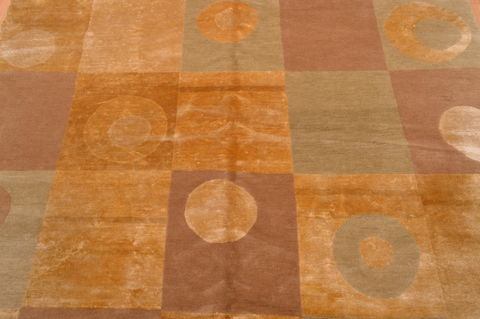 Modern Beige Hand Knotted 60 X 91 Area Rug 134-105888 Image 9