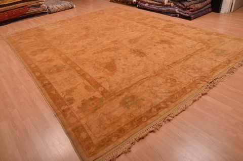 Oushak Beige Hand Knotted 100 X 128 Area Rug 100-105893 Image 3