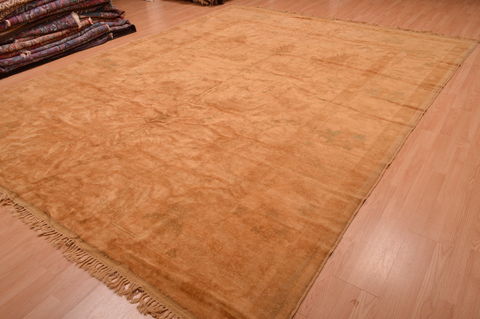 Oushak Beige Hand Knotted 100 X 128 Area Rug 100-105893 Image 6