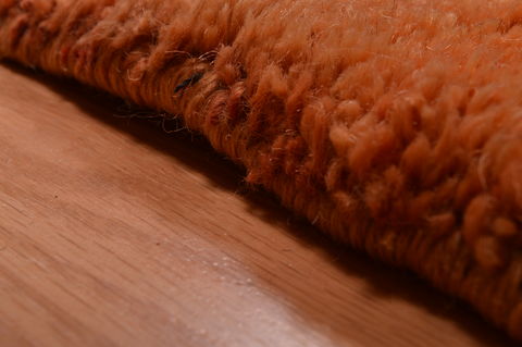 Gabbeh Orange Hand Knotted 100 X 121 Area Rug 100-105896 Image 13