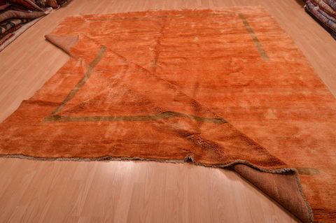 Gabbeh Orange Hand Knotted 100 X 121 Area Rug 100-105896 Image 17
