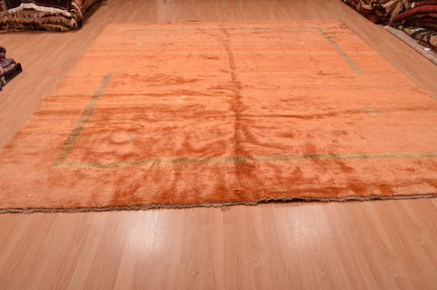 Gabbeh Orange Hand Knotted 100 X 121 Area Rug 100-105896 Image 4