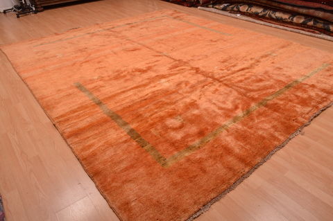Gabbeh Orange Hand Knotted 100 X 121 Area Rug 100-105896 Image 5