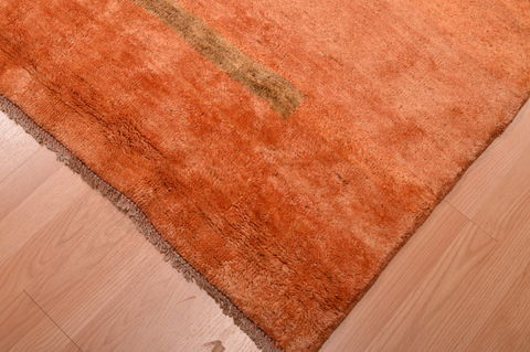 Gabbeh Orange Hand Knotted 100 X 121 Area Rug 100-105896 Image 7