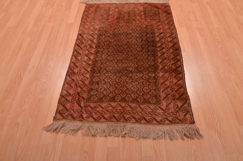 Baluch Brown Hand Knotted 210 X 47 Area Rug 100-105903 Image 1