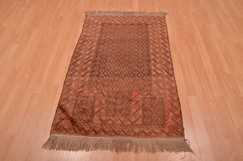 Baluch Brown Hand Knotted 210 X 47 Area Rug 100-105903 Image 4