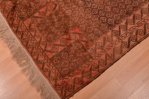 Baluch Brown Hand Knotted 210 X 47 Area Rug 100-105903 Image 7