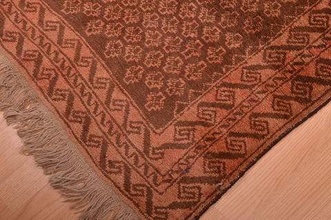 Baluch Brown Hand Knotted 210 X 47 Area Rug 100-105903 Image 9