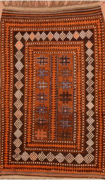 Afghan Baluch Brown Rectangle 3x5 ft Wool Carpet 105903