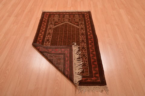 Baluch Brown Hand Knotted 30 X 48 Area Rug 100-105904 Image 12