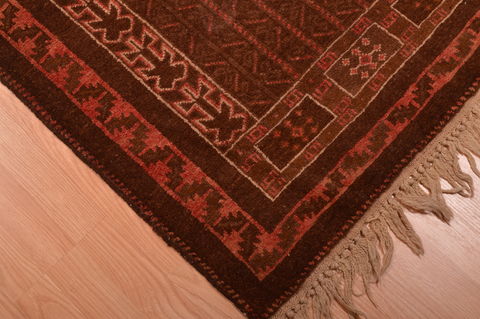 Baluch Brown Hand Knotted 30 X 48 Area Rug 100-105904 Image 8