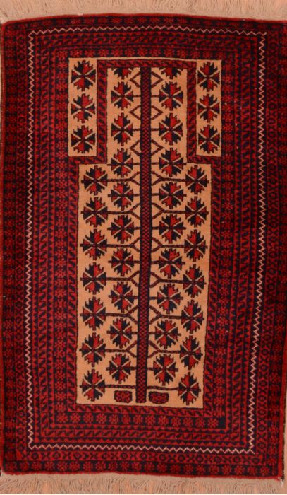 Baluch Beige Hand Knotted 30 X 47 Area Rug 100-105905 Image 0