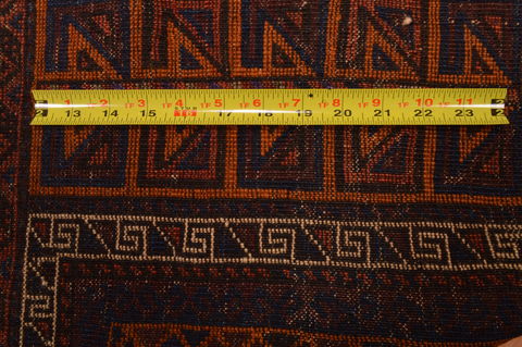 Baluch Orange Hand Knotted 27 X 410 Area Rug 100-105907 Image 13