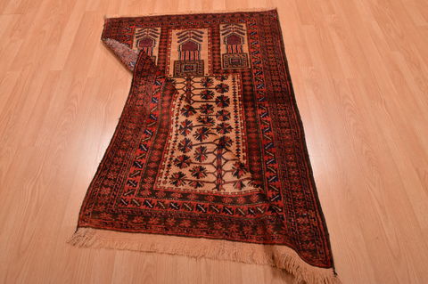 Baluch Beige Hand Knotted 30 X 48 Area Rug 100-105909 Image 11