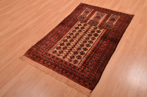 Baluch Beige Hand Knotted 30 X 48 Area Rug 100-105909 Image 2
