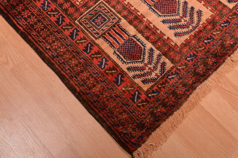 Baluch Beige Hand Knotted 30 X 48 Area Rug 100-105909 Image 5