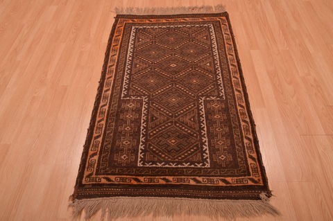 Baluch Brown Hand Knotted 30 X 47 Area Rug 100-105911 Image 4