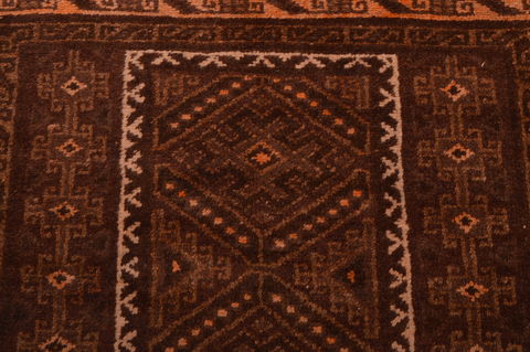 Baluch Brown Hand Knotted 30 X 47 Area Rug 100-105911 Image 6