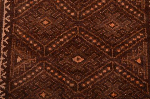 Baluch Brown Hand Knotted 30 X 47 Area Rug 100-105911 Image 9