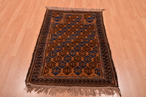 Baluch Brown Hand Knotted 28 X 45 Area Rug 100-105915 Image 1