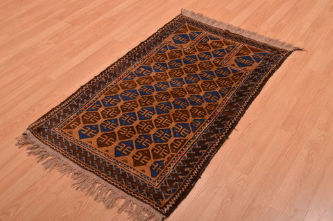 Baluch Brown Hand Knotted 28 X 45 Area Rug 100-105915 Image 2