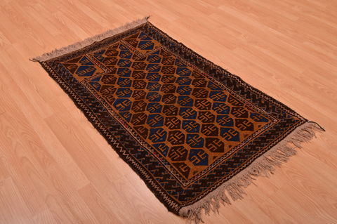 Baluch Brown Hand Knotted 28 X 45 Area Rug 100-105915 Image 3
