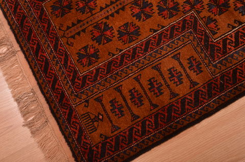 Baluch Brown Hand Knotted 30 X 47 Area Rug 100-105923 Image 8